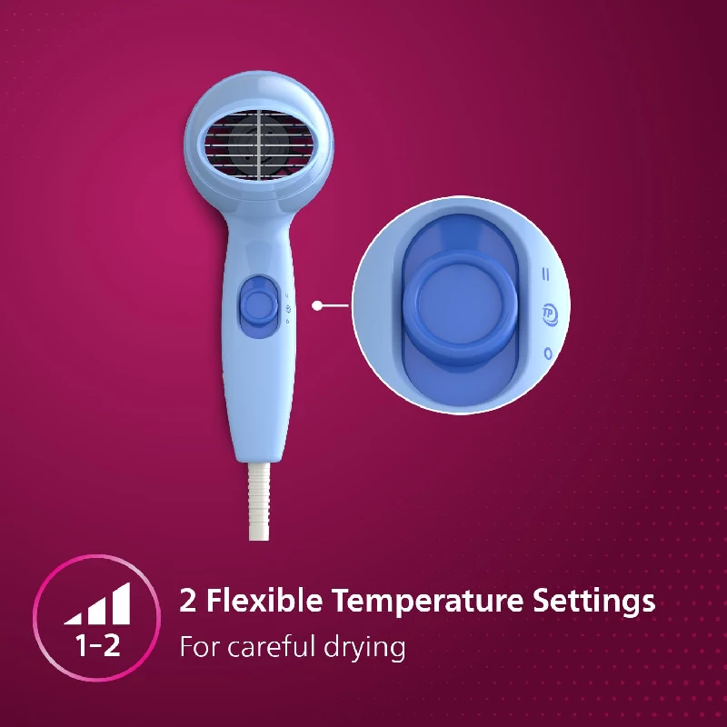 Philips 1000 Watts Compact Hair Dryer-Blue, HP8100-60-6.webp